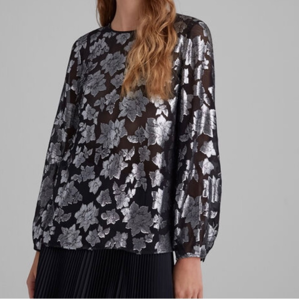 Club Monaco Crewneck Jacquard Top